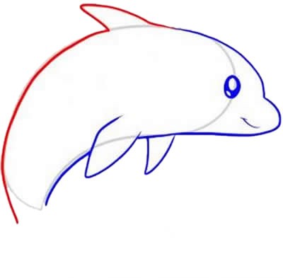 海豚如何画简笔画简单又可爱