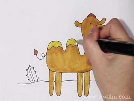 骆驼如何画简单又漂亮上色 骆驼简笔画步骤图片