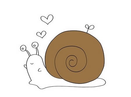 蜗牛简笔画如何画简单又可爱 步骤图解