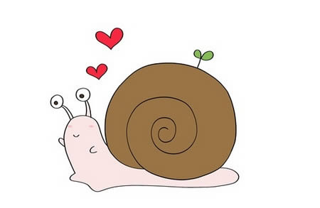 蜗牛简笔画如何画简单又可爱 步骤图解