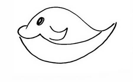 鲸鱼简笔画带颜色可爱 鲸鱼简笔画步骤图
