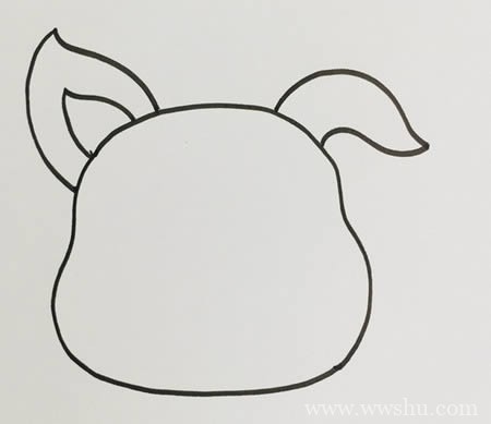 猪耳朵简笔画如何画简单漂亮