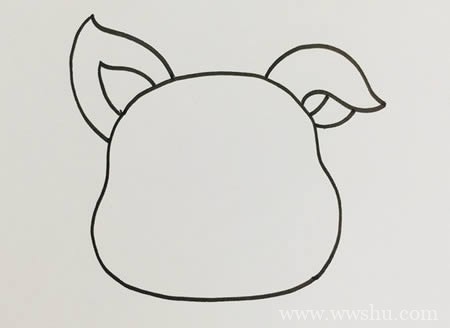 猪耳朵简笔画如何画简单漂亮