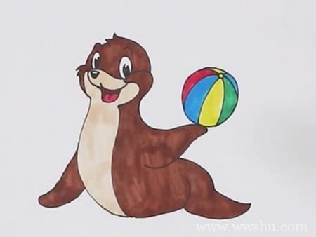 海狮的简笔画如何画最简单的画法