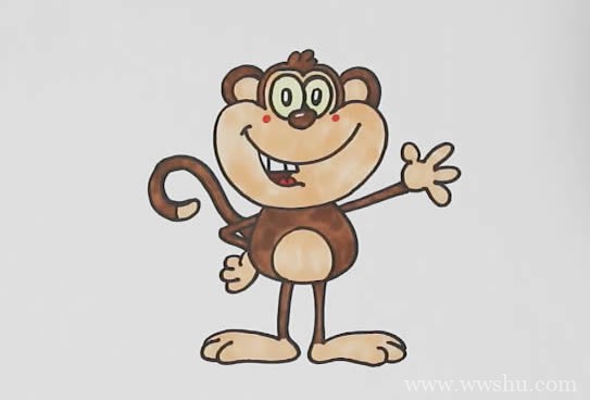卡通猴子如何画简笔画简单又可爱