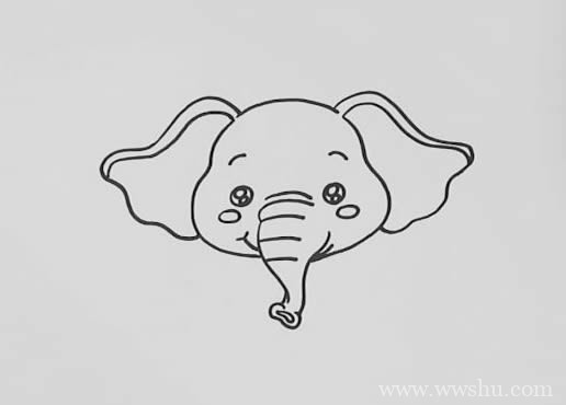 卡通大象如何画简笔画简单又可爱