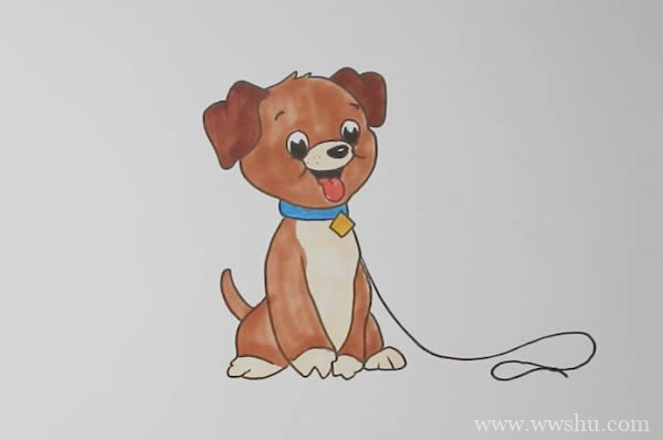 开心的小狗简笔画如何画简笔画简单又可爱