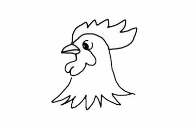 公鸡简笔画-大公鸡简笔画如何画简单好画