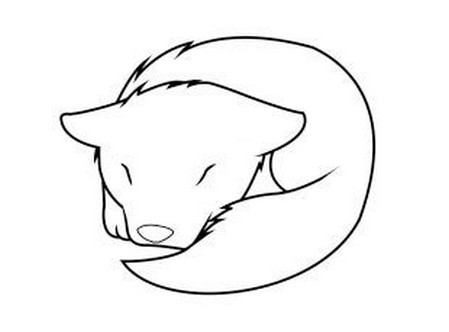 睡觉的小狗小猫小熊小猪动物简笔画图片大全