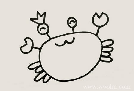 螃蟹简笔画如何画简单又可爱