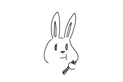 吃面的小兔子简笔画如何画简单又漂亮