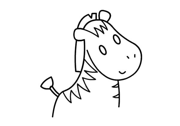 如何画斑马简笔画_可爱的斑马简笔画步骤图教程