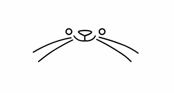 玩儿毛线球的小猫简笔画画法步骤教程