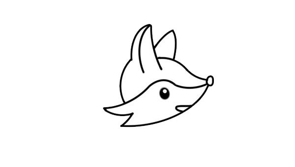 可爱卡通狐狸简笔画画法步骤图片