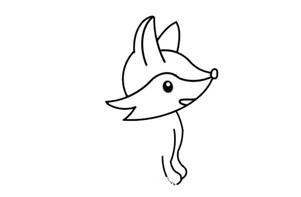 可爱卡通狐狸简笔画画法步骤图片