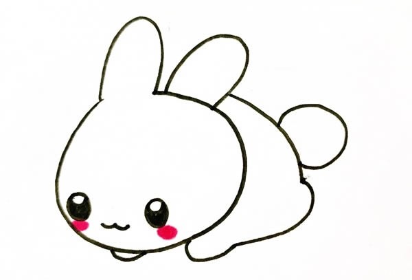 趴着的小兔子如何画可爱_小兔子简笔画画法步骤图片