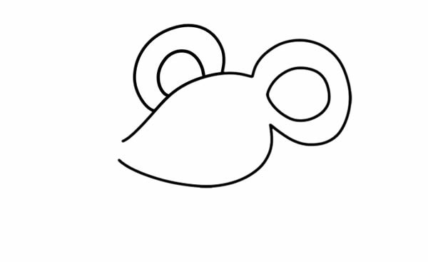 迎新年的老鼠简笔画画法步骤图解教程_卡通老鼠简笔画
