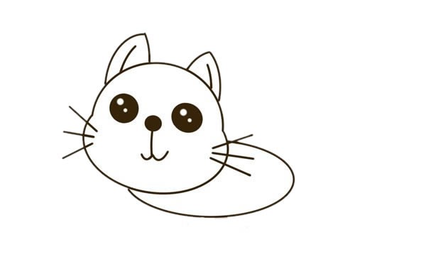 黄猫简笔画图片带颜色 小猫简笔画步骤画法图片