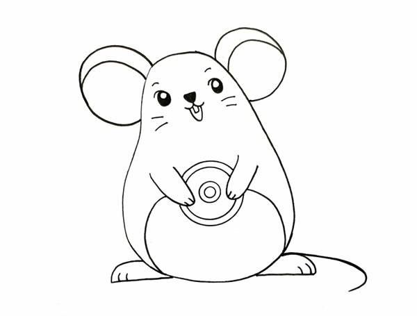 2020鼠年卡通老鼠简笔画步骤图片