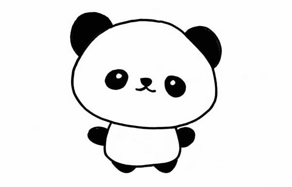 如何画小熊猫简笔画可爱_一步一步教画小熊猫简笔画