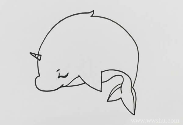 大鱼海棠鲲的画法,大鱼海棠鲲简笔画步骤图片