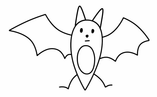 蝙蝠简笔画_卡通蝙蝠彩色画法步骤图片教程