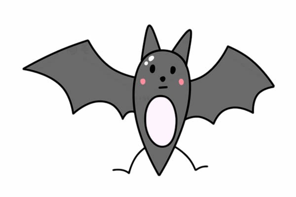 蝙蝠简笔画_卡通蝙蝠彩色画法步骤图片教程