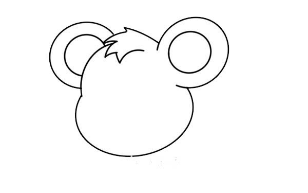 卡通老鼠简笔画的画法步骤图片
