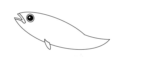 金枪鱼简笔画的画法步骤图解教程