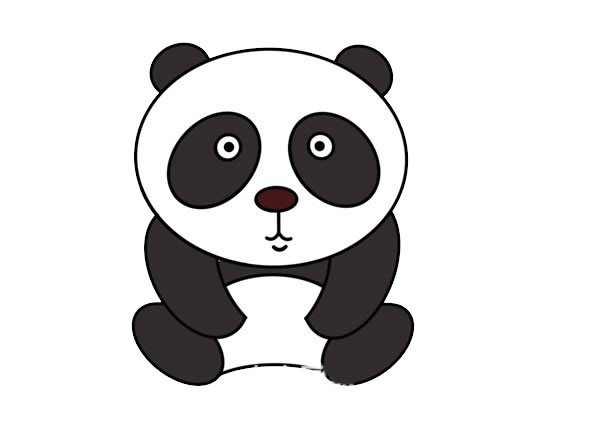 如何画呆萌的熊猫步骤图解教程