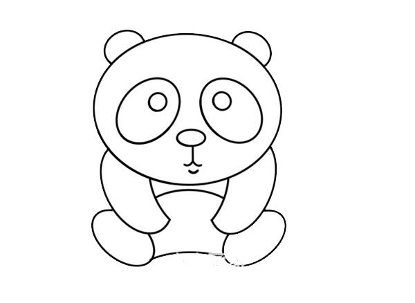 如何画呆萌的熊猫步骤图解教程
