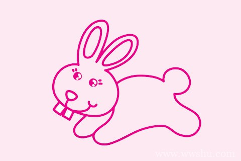 可爱的小兔子简笔画画法步骤教程及图片大全