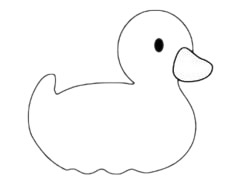 小鸭子简笔画的简单画法步骤图片大全