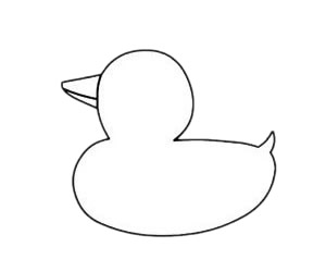 简单的鸭子简笔画画法步骤教程