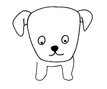 超简单的小狗简笔画的画法图片大全