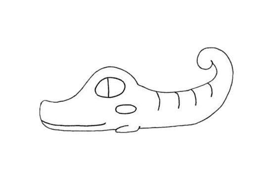 简单的卡通鳄鱼简笔画画法图片大全