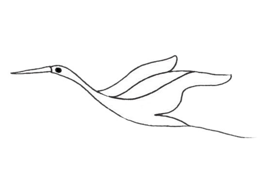 超简单的丹顶鹤简笔画的画法图片大全