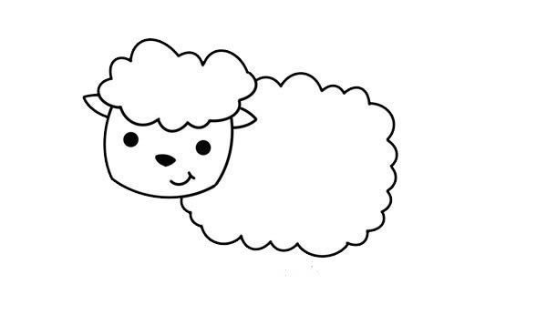 可爱绵羊简笔画的画法步骤图片教程