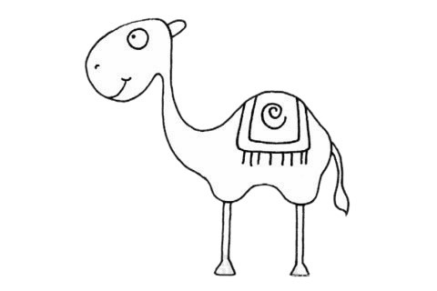 简单的骆驼简笔画步骤图片大全