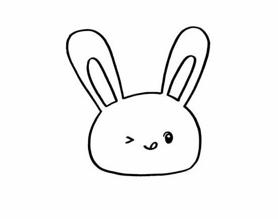 卡通小兔子简笔画步骤图解教程_小兔子如何画简单又可爱