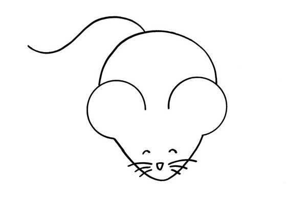 超萌可爱小老鼠简笔画步骤教程_小老鼠如何画简单又可爱