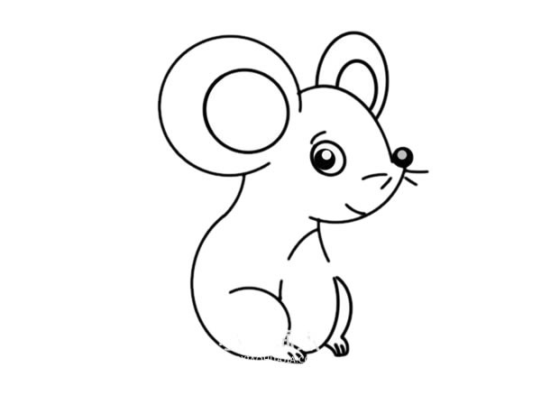 可爱小老鼠简笔画步骤图解教程_可爱老鼠简笔画图片