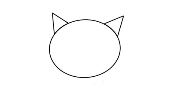 卡通猫咪简笔画步骤图解教程_站起来的猫咪如何画