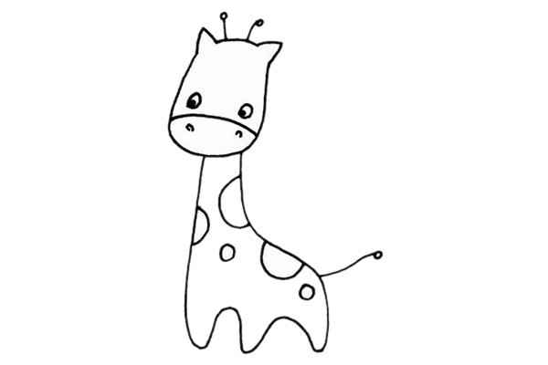 长颈鹿如何画一步一步 卡通长颈鹿简笔画画法步骤图片大全