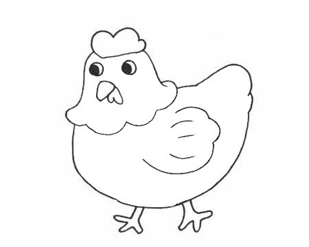 母鸡简笔画简单又漂亮 母鸡简笔画步骤图片大全