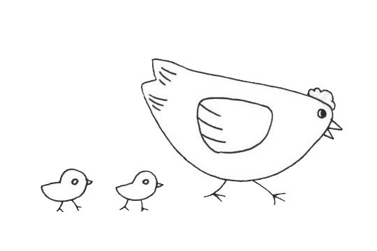 母鸡简笔画简单又漂亮 母鸡简笔画步骤图片大全
