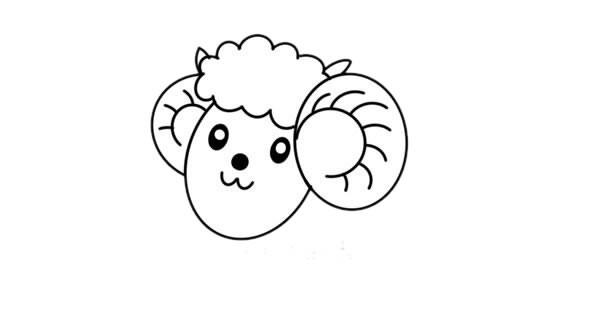 卡通绵羊简笔画简单又可爱 小绵羊简笔画步骤图解教程