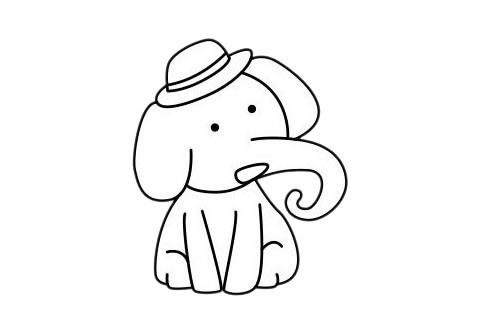 大象如何画最简单 大象简笔画步骤图解教程