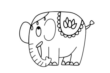 大象如何画最简单 大象简笔画步骤图解教程