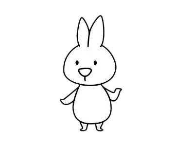 小白兔最简单的画法 卡通兔子简笔画步骤图片大全